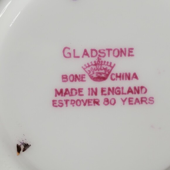 Gladstone Teacup and Saucer Pink Rose Vintage - Picture 7 of 12
